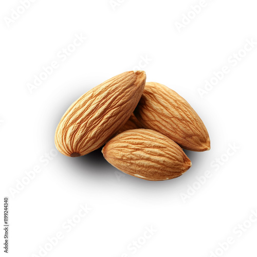 Almond on a transprent on background photo