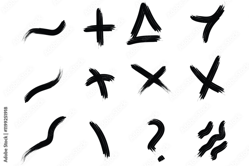 Obraz premium Brush Stroke B 6_Set V-2