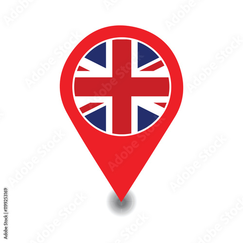 UK Flag And Map Pointer Icon, United Kingdom National Flag Location Icon Vector Free Download UK Flag And Map Pointer Icon, United Kingdom National Flag Location Icon Vector - GFXLoad