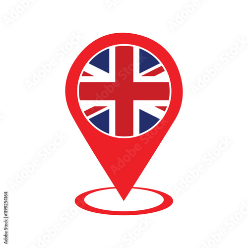 Free Download United Kingdom map pin icon, UK location Icon free vector - GFXLoad