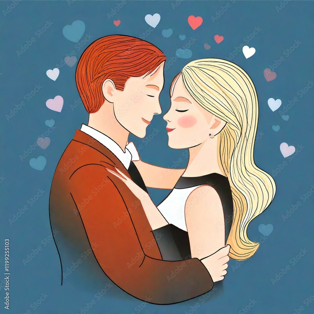 Couple kissing on valentines day Couple kissing on valentines day