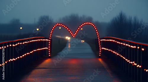 18. A surreal Valentine’s theme park where glowing heart-shaped sculptures and abstract installations create an enchanting experience for couples exploring imaginative and romantic landscapes  photo