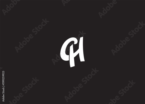 CH creative initial logo design and monogram logo