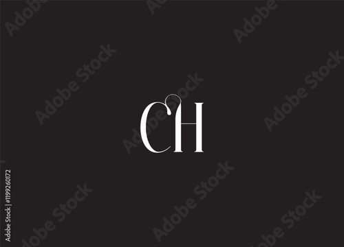 CH creative initial logo design and monogram logo