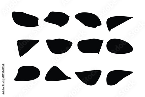 Blobs Liquid and fluid abstract shape 12 Set