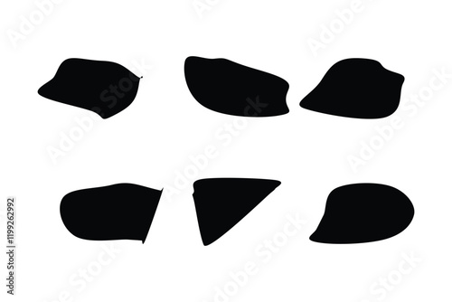 Blobs Liquid and fluid abstract shape 6 Set