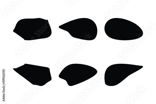 Blobs Liquid and fluid abstract shape 6 Set