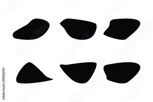 Blobs Liquid and fluid abstract shape 6 Set