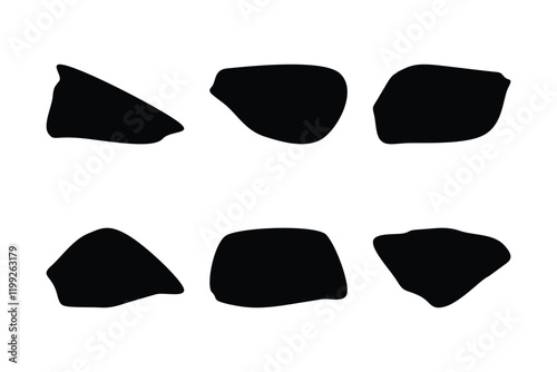 Blobs Liquid and fluid abstract shape 6 Set