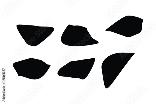 Blobs Liquid and fluid abstract shape 6 Set