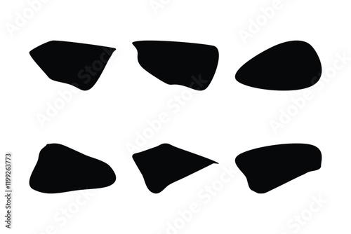 Blobs Liquid and fluid abstract shape 6 Set