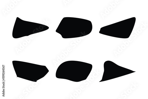 Blobs Liquid and fluid abstract shape 6 Set