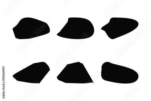 Blobs Liquid and fluid abstract shape 6 Set