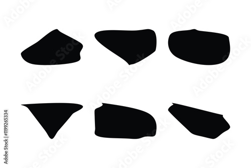 Blobs Liquid and fluid abstract shape 6 Set