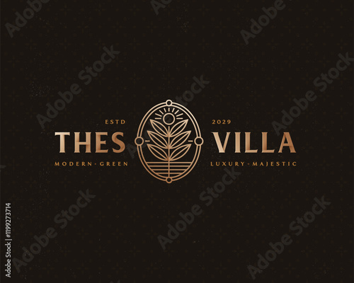Greenland hotel apartment real estate building logo template for business