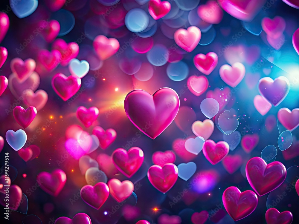 Long exposure space scene: fuchsia heart corners, text design element. Long exposure space scene: fuchsia heart corners, text design element.