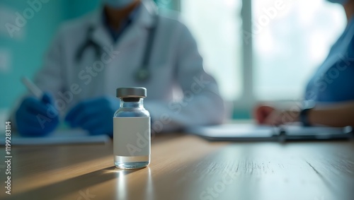 Empty vaccine vials that doctors and researchers are using to develop new drugs. photo