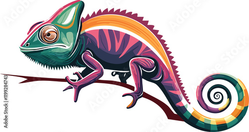 chameleon isolated ai generative