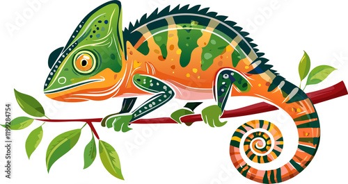 chameleon isolated ai generative
