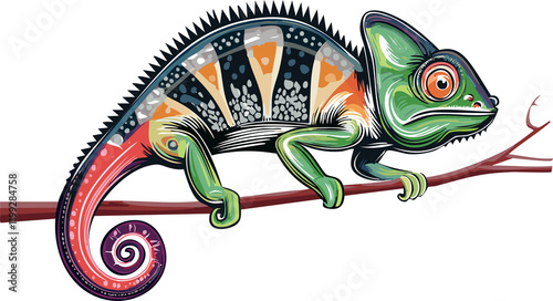 chameleon isolated ai generative