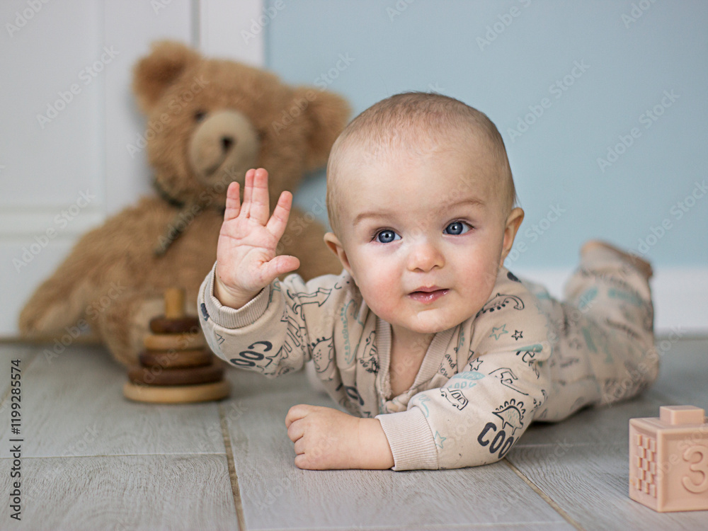 A small child playing with toys A small child playing with toys