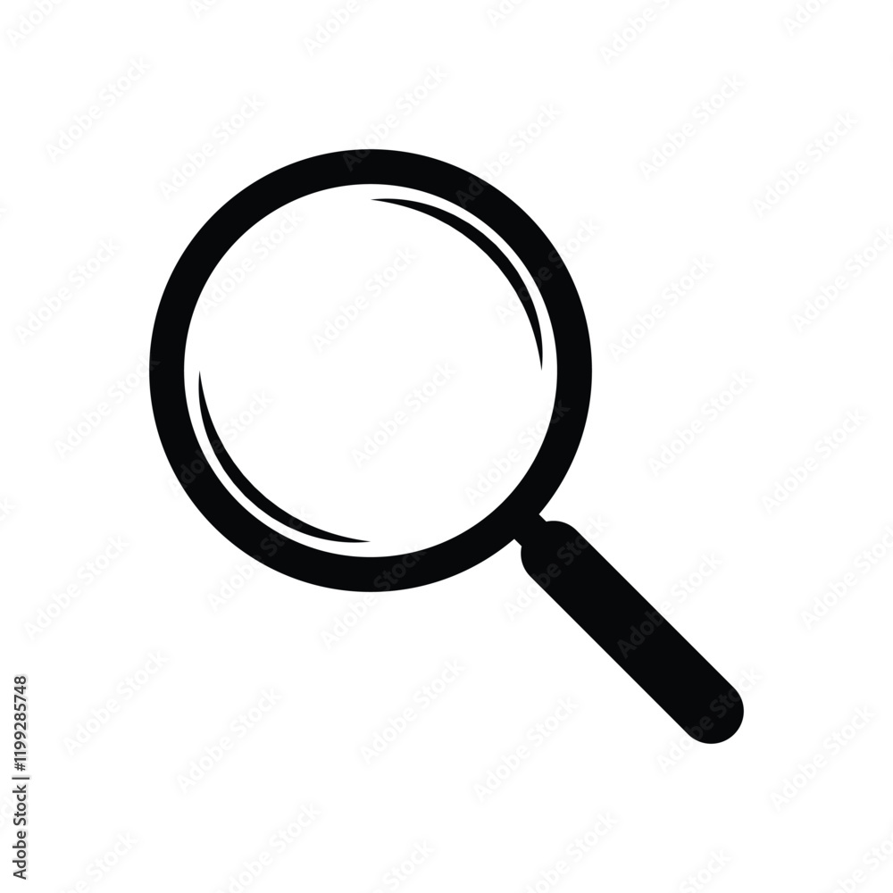 Magnifying glass icon isolated on white background. Magnifying glass icon isolated on white background.