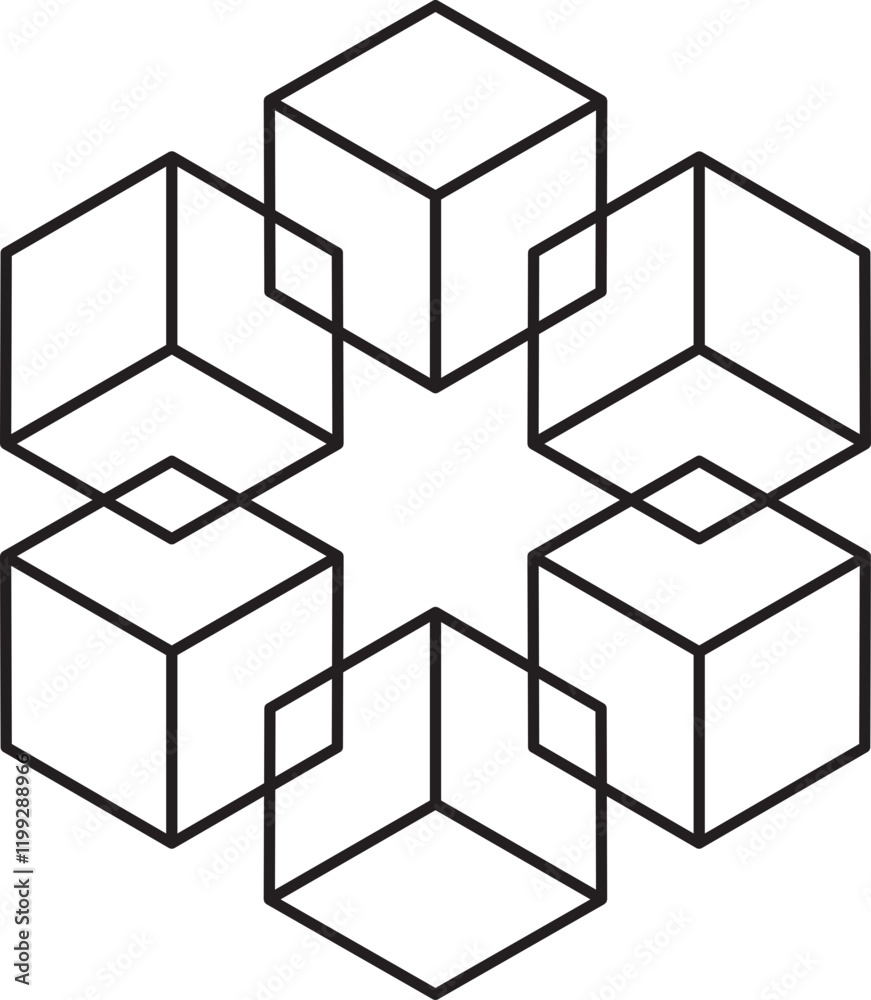 Geometric shape vector outline