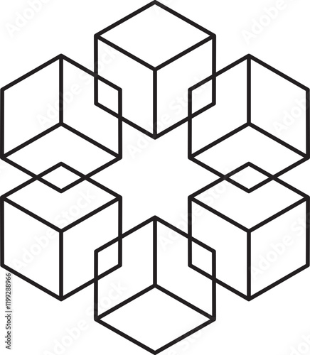 Geometric shape vector outline