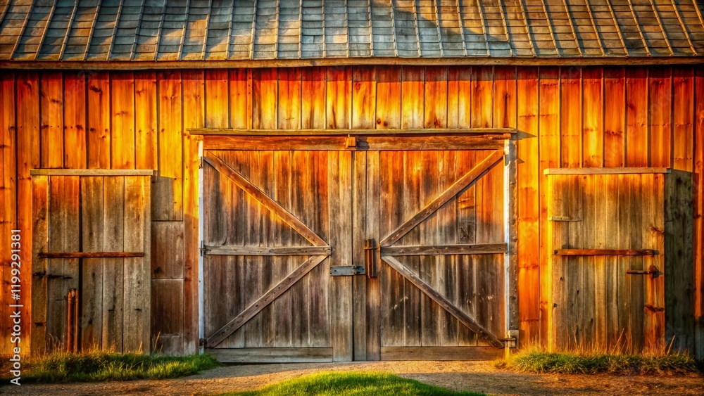 Naklejka premium Vintage Midwest Barn Doors - Illinois USA
