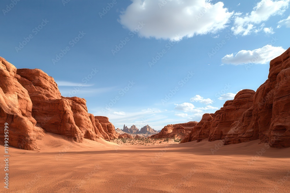 Run-down landscapes in a national park Vast desert landscape with red rock formations and blue sky. Run-down landscapes in a national park Vast desert landscape with red rock formations and blue sky.