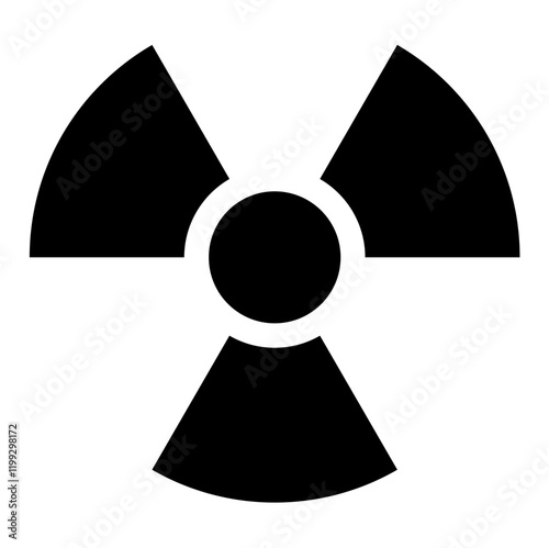 radiation hazard warning sign. radioactive icon