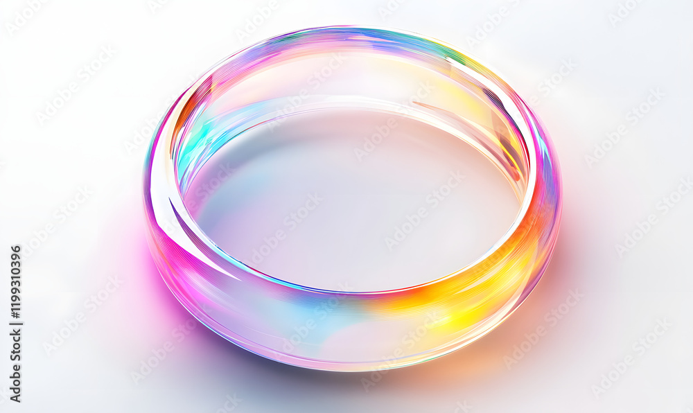 3d shape rendering of holographic layering gradient liquid abstract background
