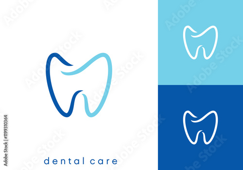 abstract dental logo. creative modern health care vector design concept