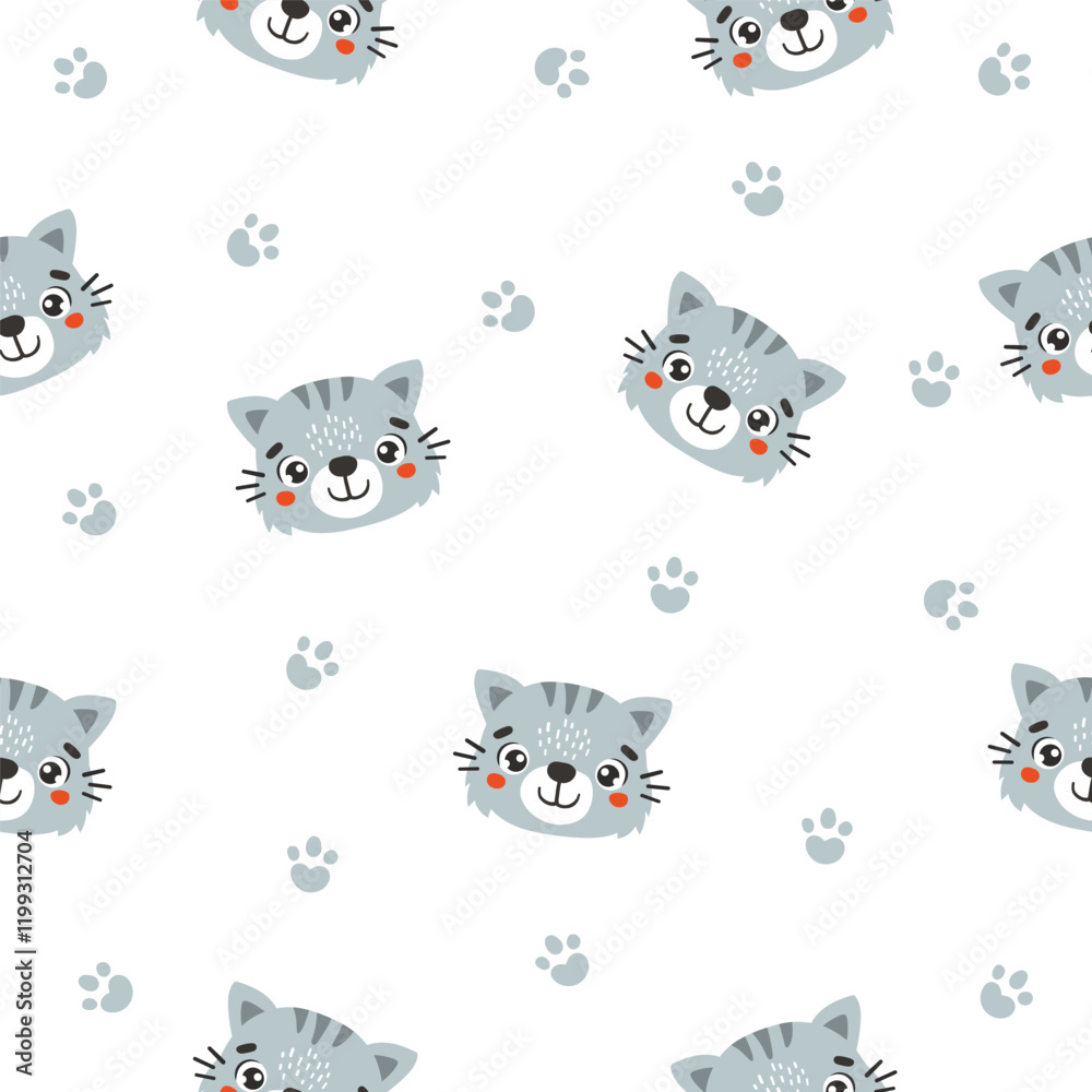 Obraz premium Farm animals pattern, cute farm animals, kids pattern, farm vector, cartoon, seamless pattern