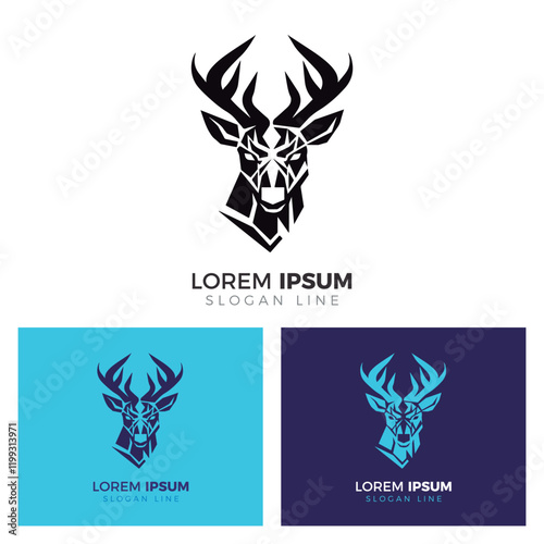 Chamois Simple Logo Vector Icon Illustration.
