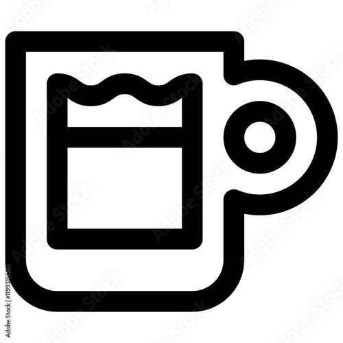 Coffee. Editable stroke vector icon.