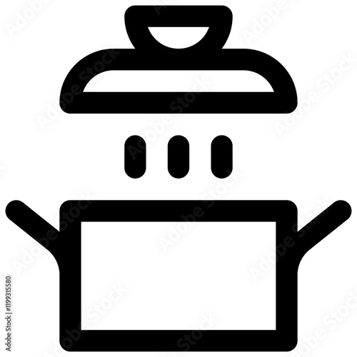 Cooking. Editable stroke vector icon.