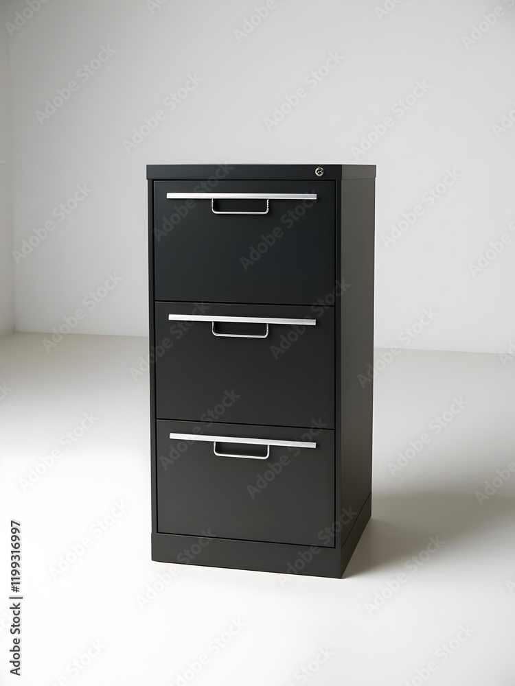 Functional Office Filing Cabinet Isolated on White Functional Office Filing Cabinet Isolated on White