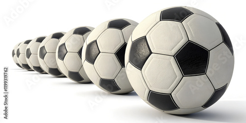 Classic soccer ball isolated on white background