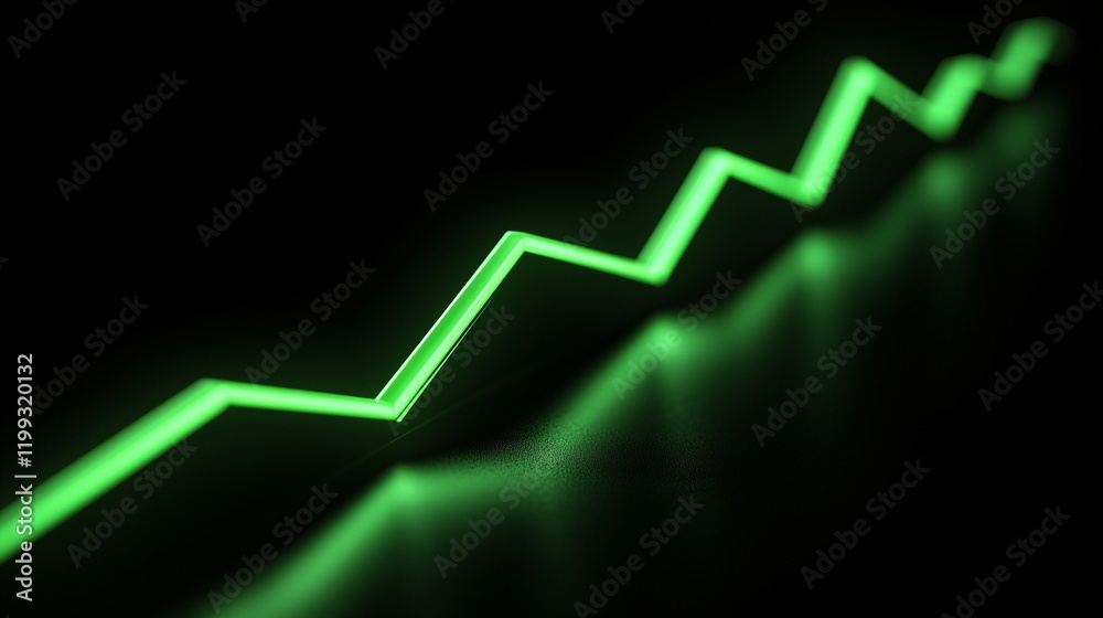 Economic growth graph creative abstract modern 3D background green toned. Economic growth graph creative abstract modern 3D background green toned.