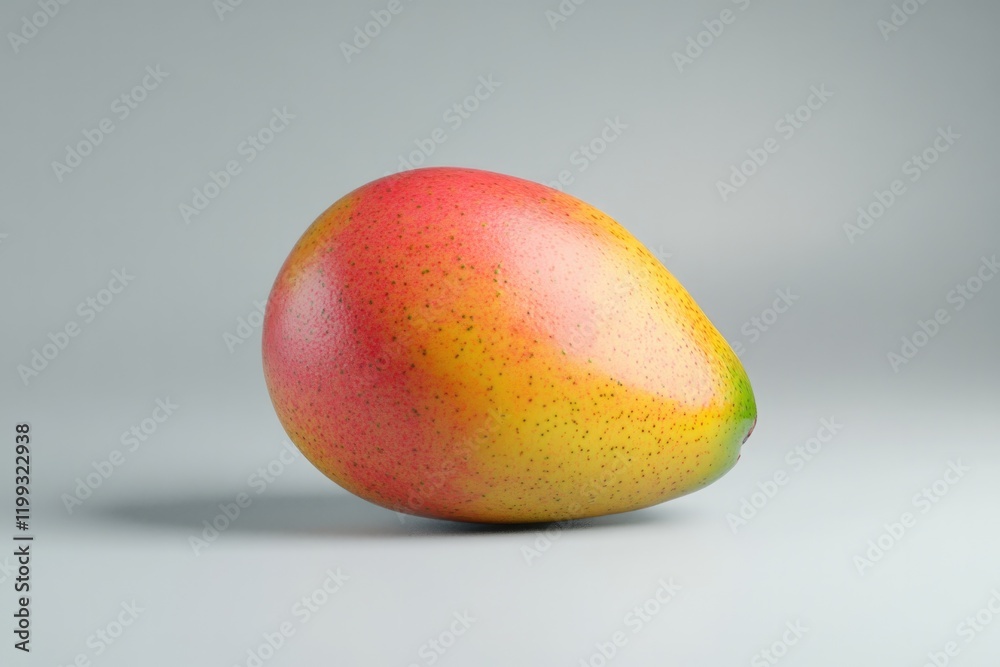 Vibrant mango with smooth skin showcasing rich colors and natura Vibrant mango with smooth skin showcasing rich colors and natura