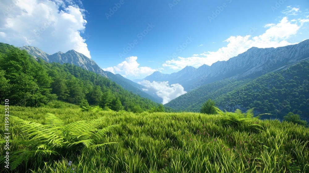 Obraz premium Serene Mountain Landscape