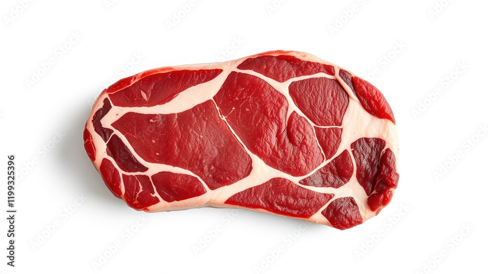 Fototapeta premium Uncooked Aberdeen Angus Ribeye Steak - Top View