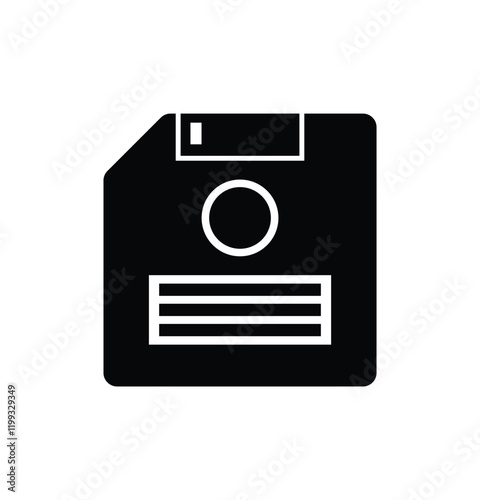 Floppy disk icon vector illustration isolated on white background.