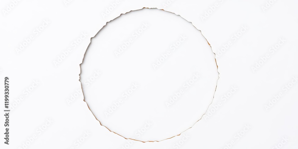 Cardboard with a circular hole in the center, isolated on a white background, material, DIY, recycled Cardboard with a circular hole in the center, isolated on a white background, material, DIY, recycled