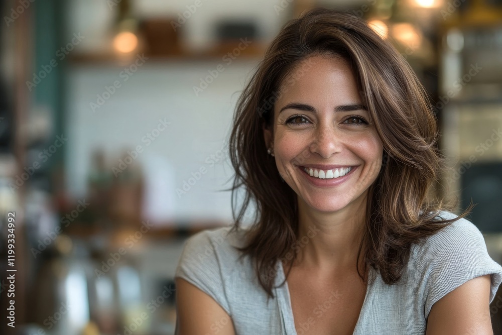 custom made wallpaper toronto digitalPortrait of a beautiful smiling female small business owner., Generative AI