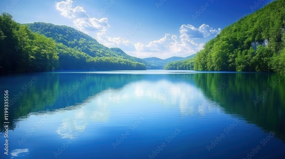 Serene Mountain Lake Reflection: A Breathtaking Vista Serene Mountain Lake Reflection: A Breathtaking Vista