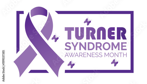 February is Turner Syndrome Awareness Month. Vector template Design for banner, greeting card, poster, prints, social media post ,flyer , T shirt with background.