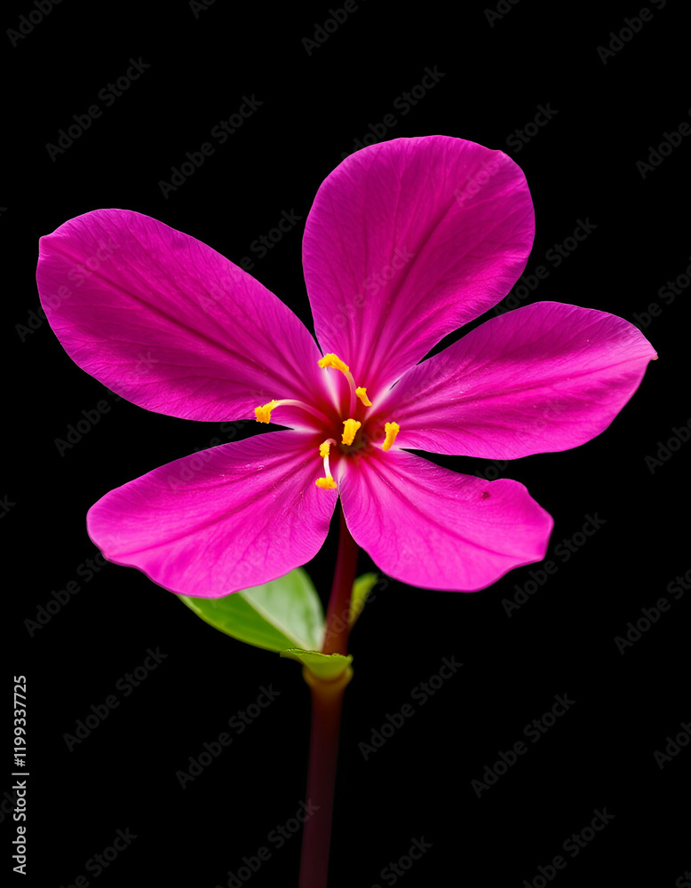 Fototapeta premium pink flower isolated on black