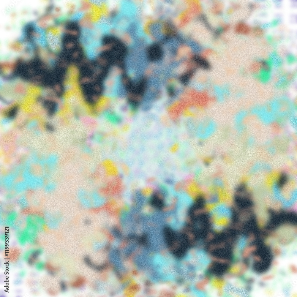 Fototapeta premium An abstract transparent psychedelic wavy vignette design element overlay.
